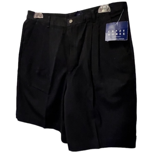 Liz Claiborne Pants - Crazy Horse (Liz Claiborne Company) Black Long Pocketed Shorts.  NWT.  Size = 12